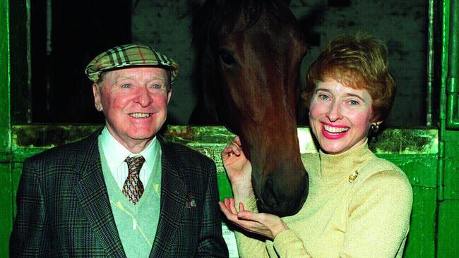 Tommy J. Smith with daughter Gai Waterhouse in 1995. Picture: Nathan Edwards