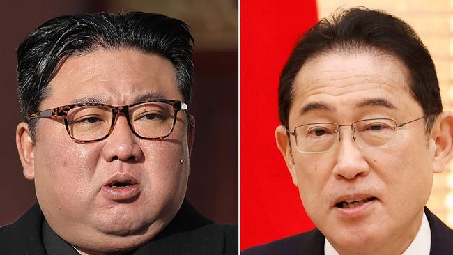 North Korean leader Kim Jong-un and Japanese Prime Minister Fumio Kishida