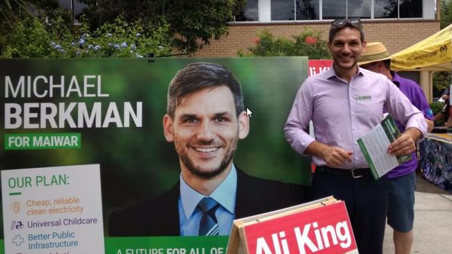 Greens Michael Berkman votes today -Twitter