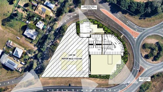 Altum Properties has revealed plans to transform a rural 'island' block at Eumundi with a new supermarket and specialty retail - but it will all be hidden by large trees.