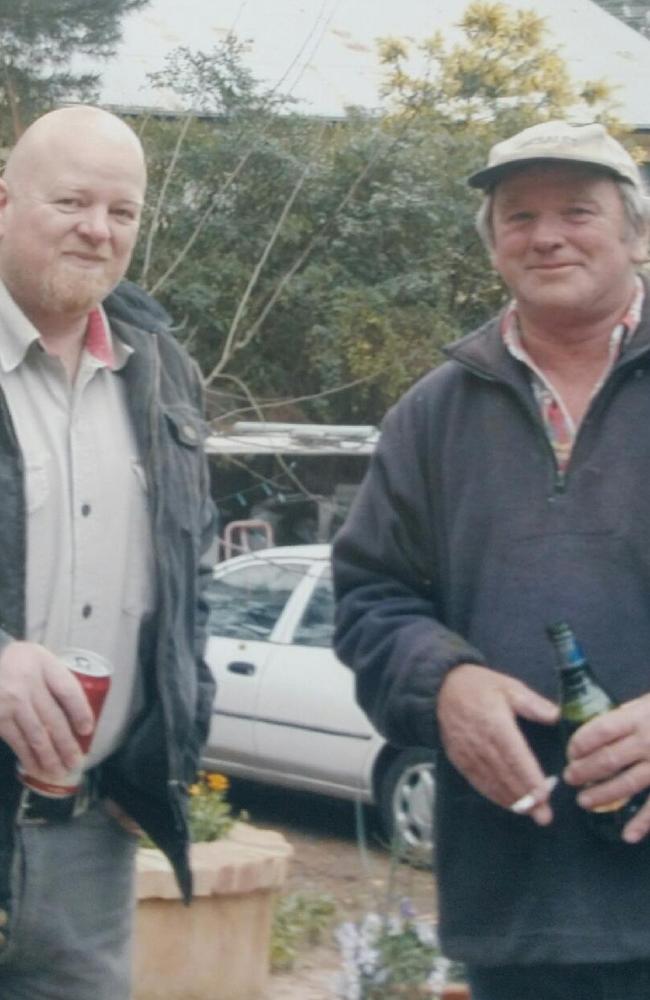 Buchan bushfire victim Mick Roberts (right) with his late nephew Luke.