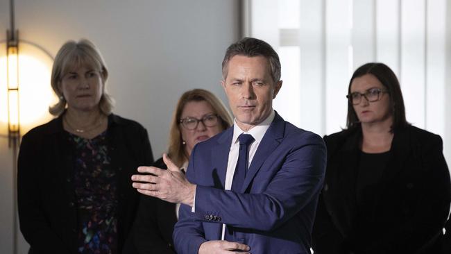 Minister for Education Jason Clare with state and territory education ministers in Canberra. Picture: NCA NewsWire / Gary Ramage