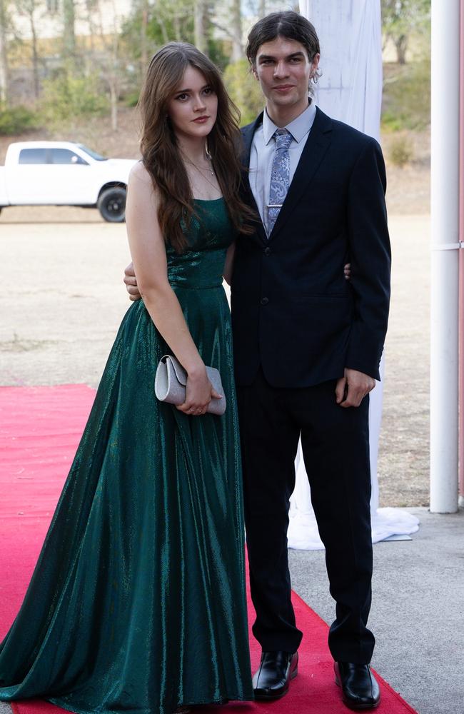 Samuel Leith and partner arrive at the Gympie State High School formal 2023. November 16, 2023. Picture: Christine Schindler