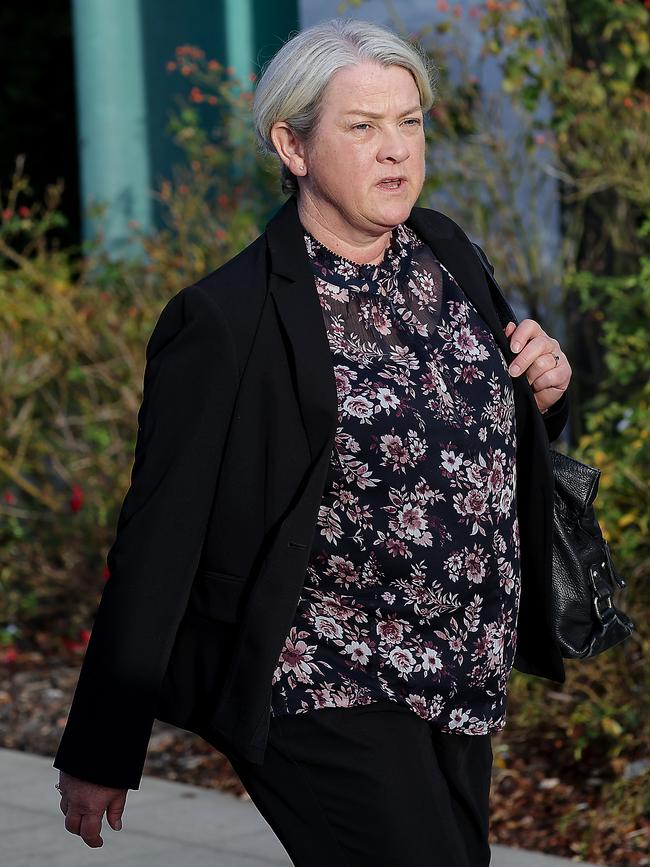Veronica Foote leaves court after giving evidence. Picture: NewsWire/Ian Currie