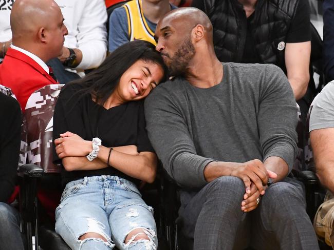 Kobe Bryant and his daughter Gianna Bryant, who also died in the crash. Picture: Getty Images