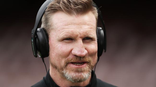 Nathan Buckley’s television broadcasting future remains up in the air. Picture: Matt King