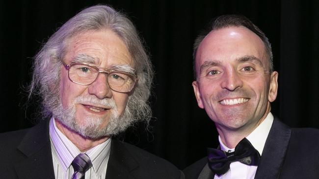 Banyule citizen of the year Ray Dark with Mayor Mark Di Pasquale.