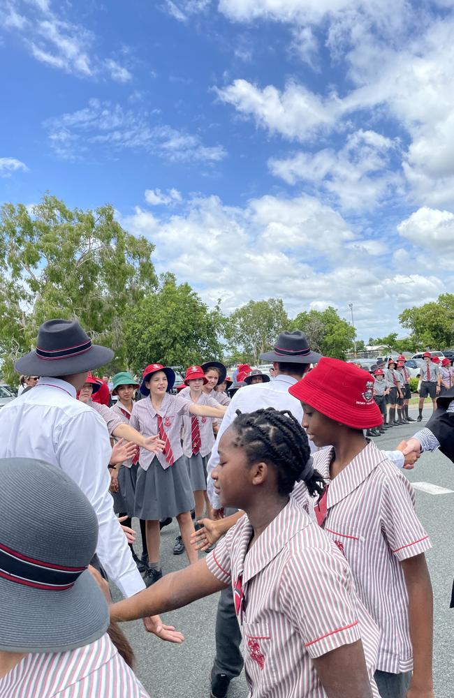 Whitsunday Anglican Schools honour guard for their 2022 graduating class. Photo: Zoe Devenport