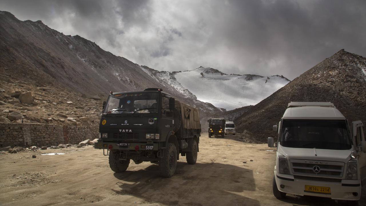 Indian and Chinese soldiers are in a bitter standoff in the remote and picturesque Ladakh region, with the two countries amassing soldiers and machinery near the tense frontier. Picture: AP