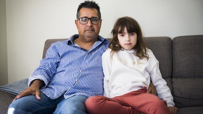 Marcelo Ataide with his daughter Marcela Pelegrini de Ataide. Picture: Dylan Robinson