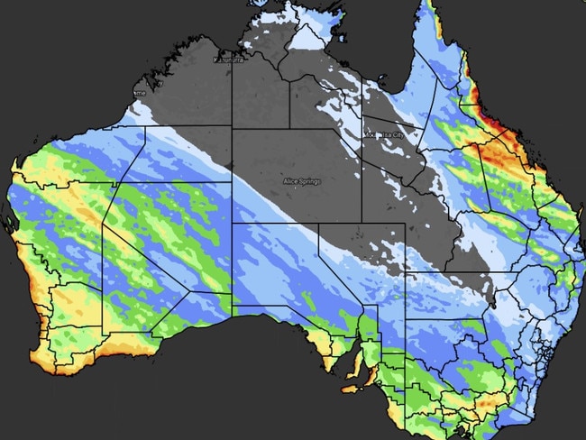 Multiple states are set to be lashed with falls of up to 60mm in the midst of a freezing weekend for thousands of Aussies - with temperatures plunging to below zero in some locations.