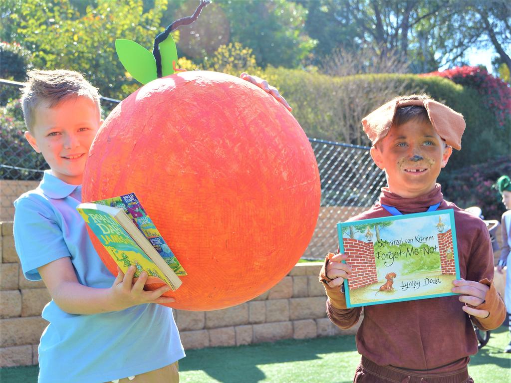 Dressed up for Book Week 2023 at Toowoomba Grammar School are brothers (from left) Jack And Max Beresford. Picture: Rhylea Millar