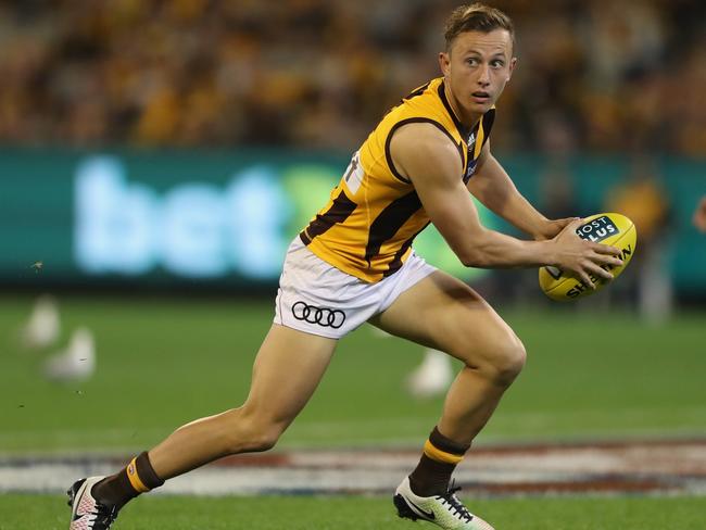 Billy Hartung playing for Hawthorn against Richmond at the MCG in 2016. Picture: Robert Cianflone