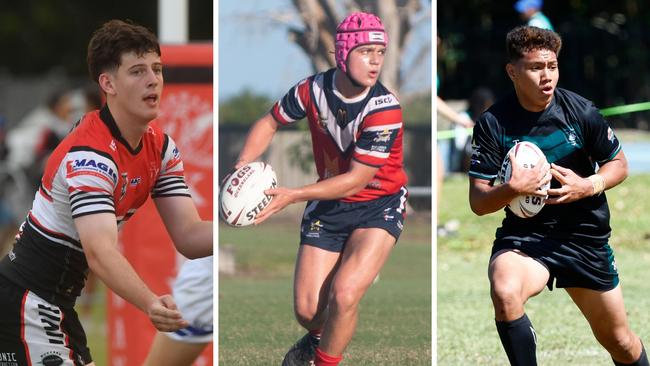 Aaron Payne Cup round 2 Team of the Week. Ryan Van Zanden (Kirwan SHS), Adam McSherry (St Patrick's College), Elsiyah Suavai-Laumatia (Trinity Bay SHS).