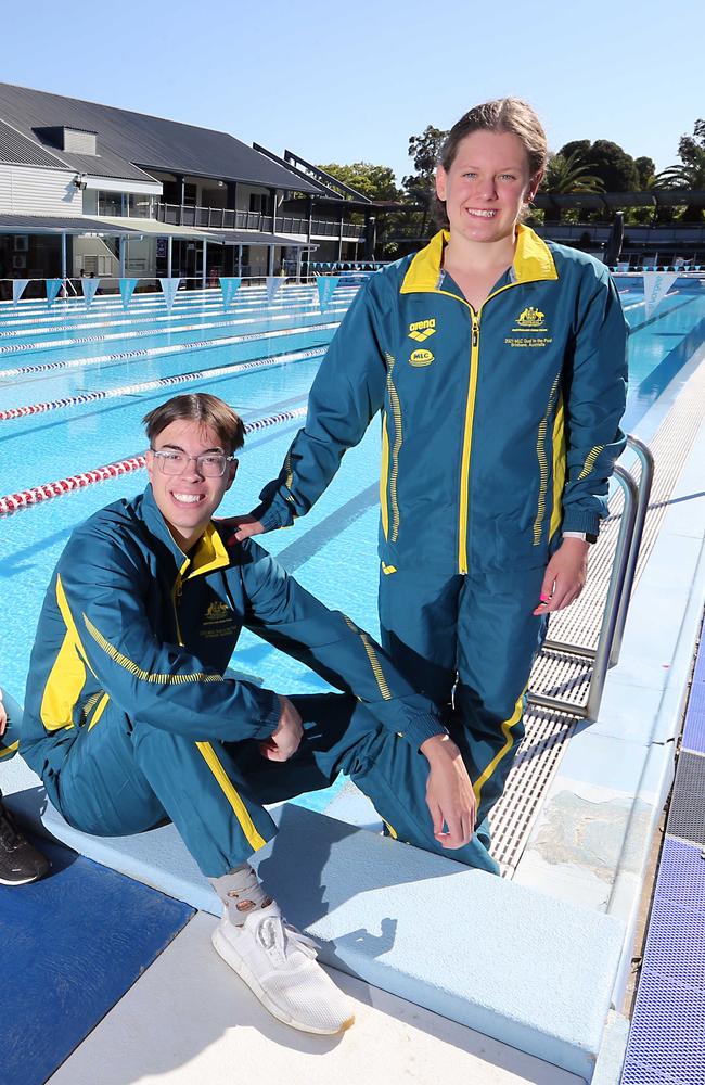 Last year’s world junior selections from Nudgee College – Jamie Bayliss and Tiana Kritzinger. Picture by Richard Gosling