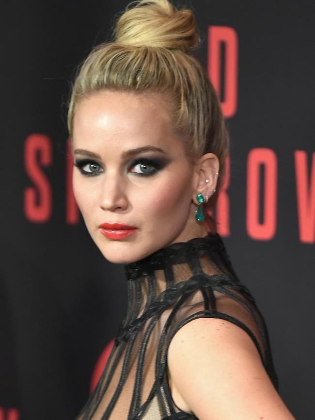 Jennifer Lawrence could have bitten Beyonce. But didn’t. Picture: Dimitrios Kambouris/Getty Images/AFP