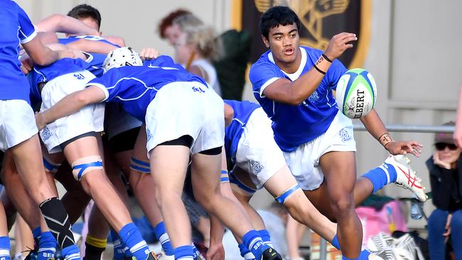 St Edmund's College player Tafito Falaniko Ah-ki AIC First XV rugby between Padua College and St Edmund's College Saturday May 13, 2023. Picture, John Gass