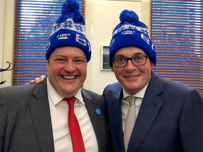 Will Fowles with former premier Daniel Andrews.