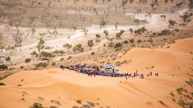 The once small outback gathering has transformed into a giant multi-day festival. Picture: Big Red Bash