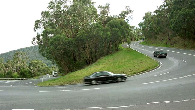 The Devil's Elbow on the Mt Dandenong Tourist Road is a tight turn.