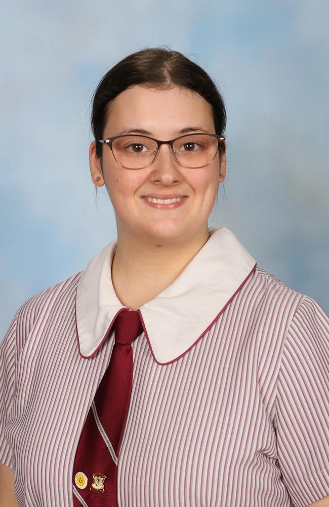 Mount Alvernia College 2024 Year 12 high achiever Sienna Jakovich. Picture: supplied