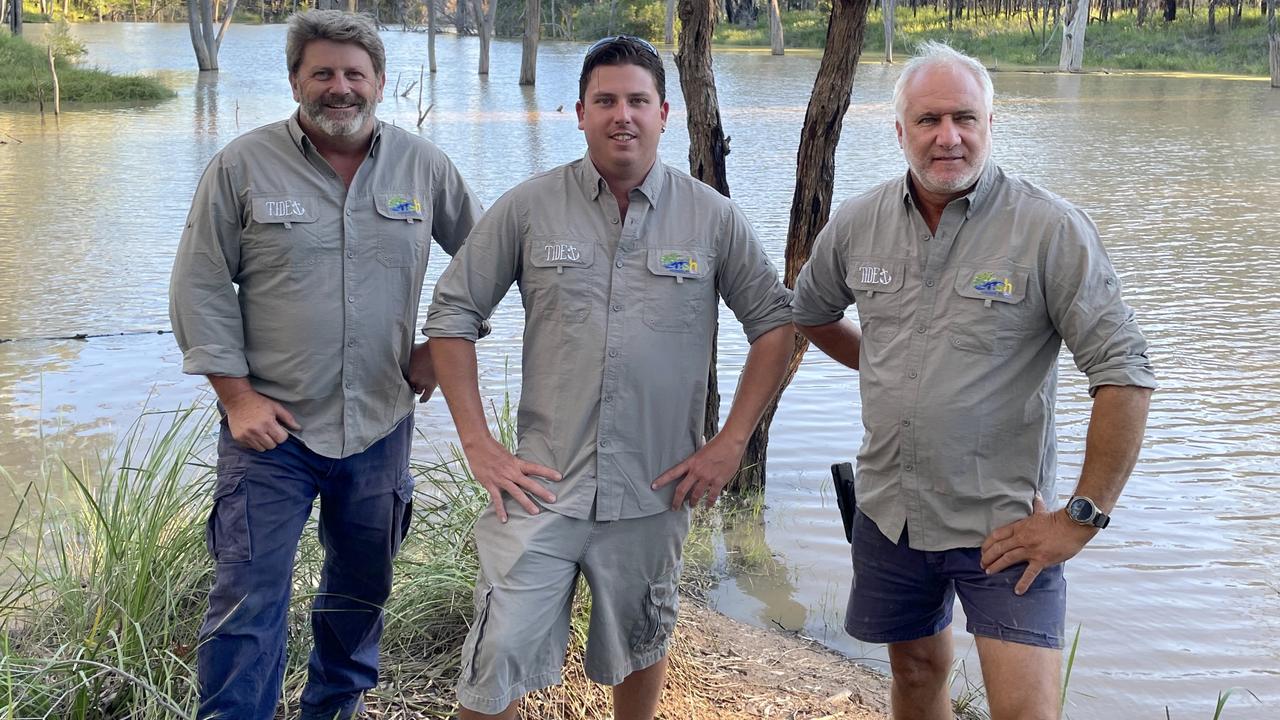 Executives of the Western Downs Chapter of habitat restoration Ron Hinds. Peter Delaforce and Ethan Ward.