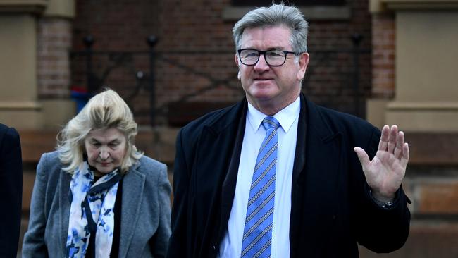 Steve Barrett leaves the Supreme Court in Sydney on Wednesday. Picture: Joel Carrett