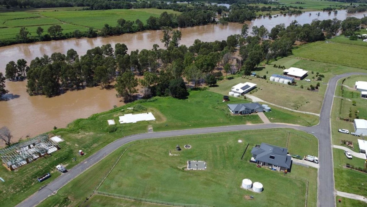 The copse of trees near their home flooded earlier this year, but their property was not damaged.