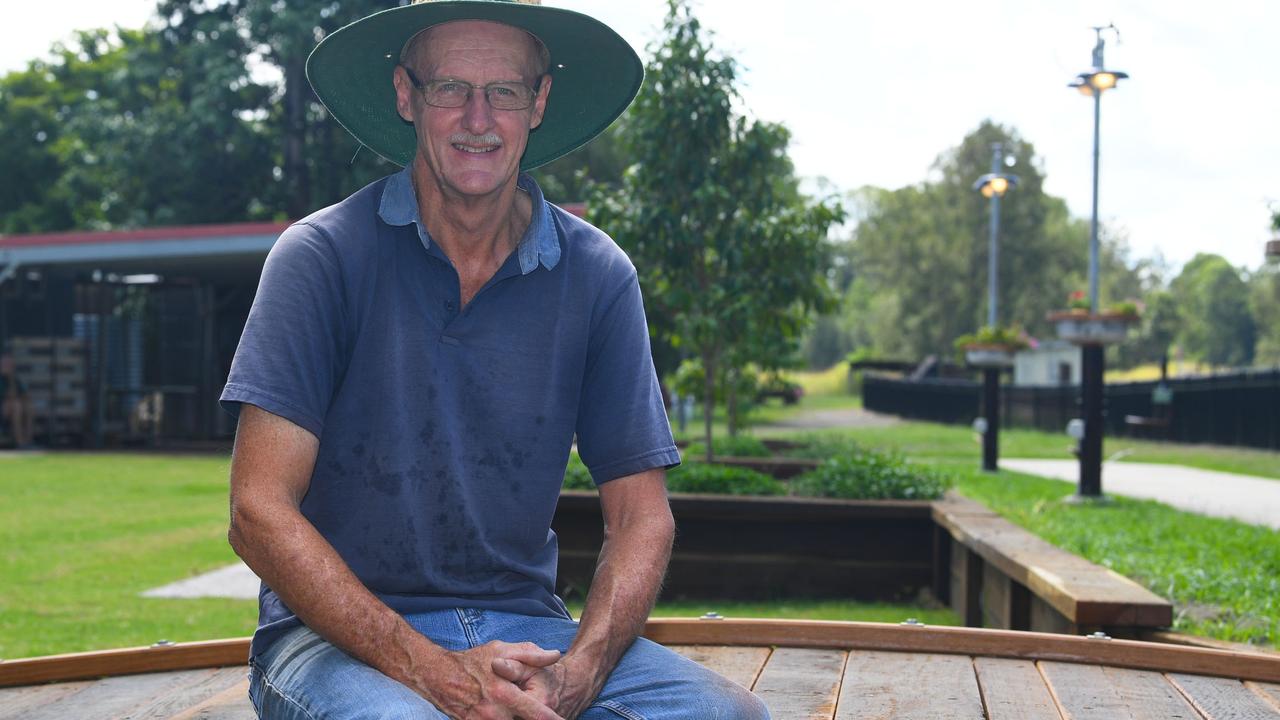 Creative designer and project manager Paul Meakin at Amamoor Train Station - Picture: Shane Zahner