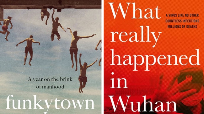 Paul Kennedy’s book Funkytown, left, and Sharri Markson’s What Really Happened in Wuhan, right. Picture: Supplied