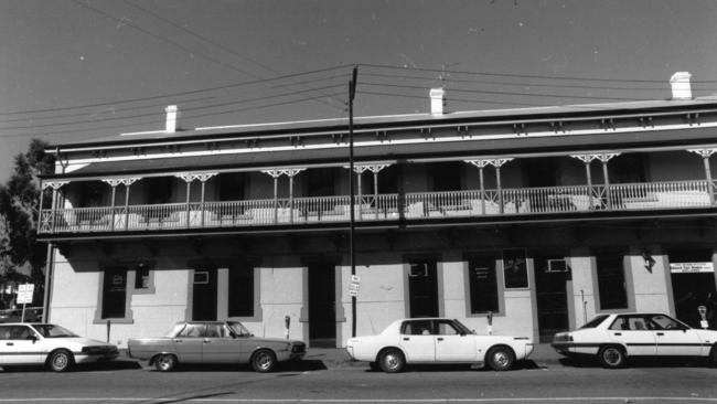 The Tivoli Hotel, pictured here in 1992, is now a block of flats on Pirie St.