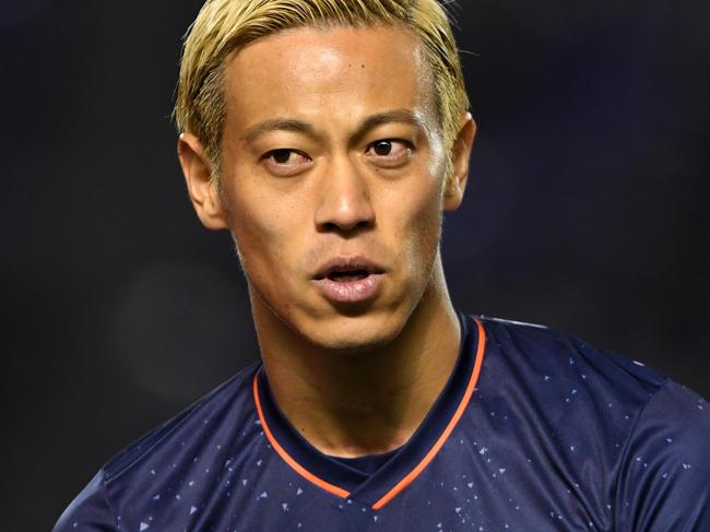 Melbourne Victory star Keisuke Honda is hoping to help Cambodia beat the Olyroos on Friday night. Picture: Getty Images 