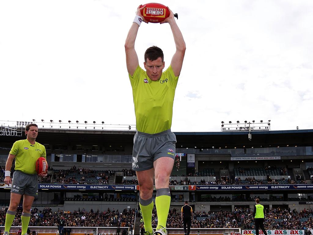 Umpires will benefit greatly from the technology according to the AFL. (Photo by Will Russell/AFL Media)