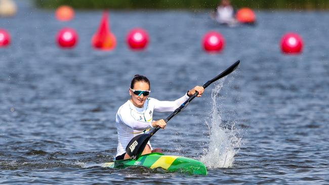 Gold Coast based paddler Cat McArthur in action. Pic: Paddle Australia