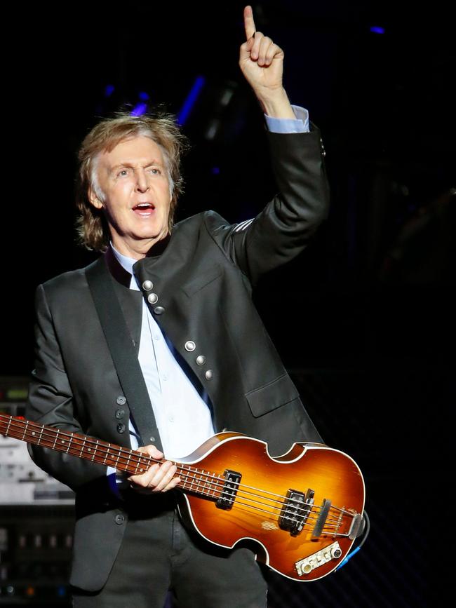 Sir Paul McCartney performs in concert during his One on One tour at Hollywood Casino Amphitheatre in Tinley Park, Illinois, USA. Picture: Kamil Krzaczynski/AFP