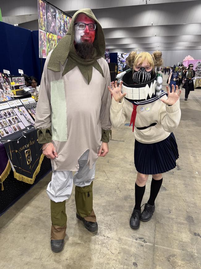 Roger Lukacs and Bella Hopkins attend the Oz Comic Con Melbourne at the Melbourne Convention & Exhibition Centre on Saturday, June 07, 2025. Picture: Jack Colantuono