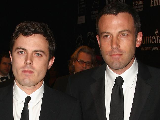 DUBAI, UNITED ARAB EMIRATES - DECEMBER 11: Actors Casey Affleck and Ben Affleck attend the Opening Night Gala of The 5th Annual Dubai International Film Festival held at the Madinat Jumeriah Complex on December 11, 2008 in Dubai, United Arab Emirates. (Photo by Andrew H. Walker/Getty Images)