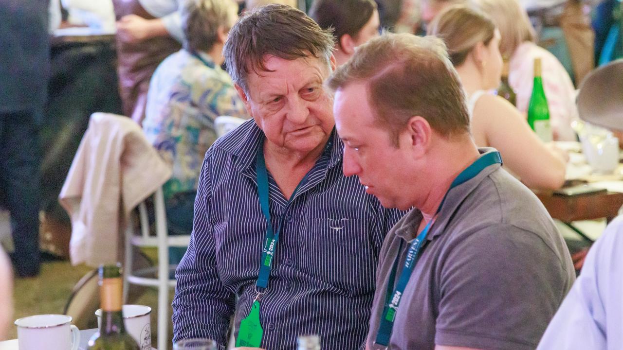 Labor stalwart Robert Schwarten with Premier Steven Miles at Beef 2024 in Rockhampton. Photo: Steve Vit.