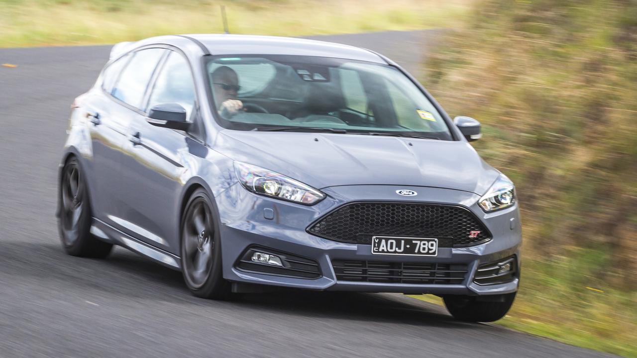 The Ford Focus ST is holding its age well and is still a blast to drive, but it pulls up short on standard safety technology. Picture: Thomas Wielecki.