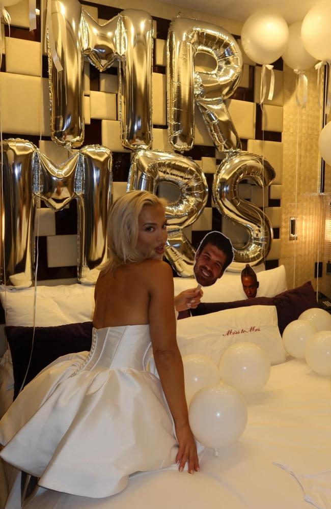 Hembrow joined fiance Matt Zukowski at the Star Casino following her bachelorette party. Photo: Instagram.