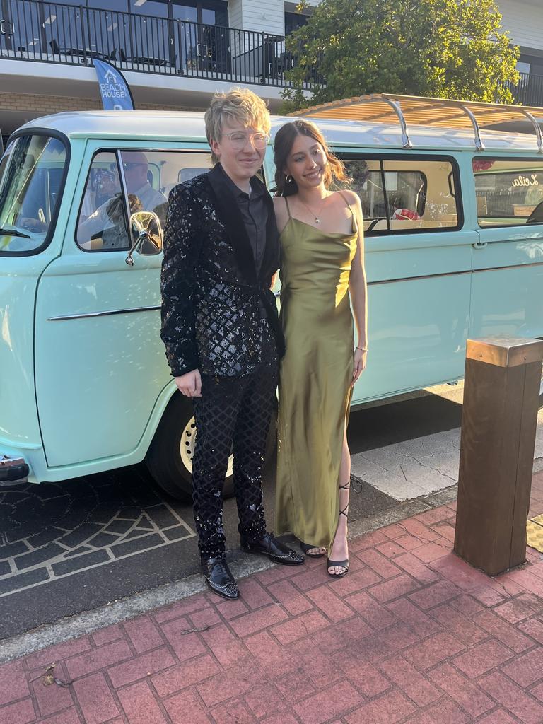 The students of Fraser Coast Anglican College arrive at their formal.