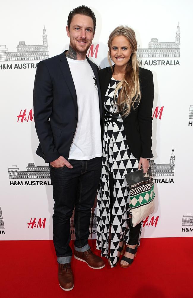 H&M opening night. The Block’s Dale and Sophie Vine. Picture: Julie Kiriacoudis