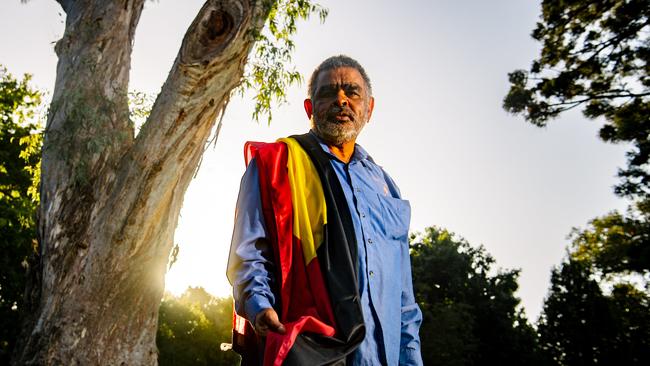 Kaurna Elder Uncle Frank Wanganeen. Picture: The Advertiser/ Morgan Sette