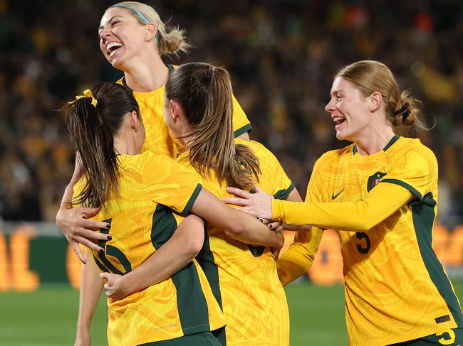 Every Matildas match for the next four years will be on Network 10 or Paramount. Picture: Mark Metcalfe/Getty Images