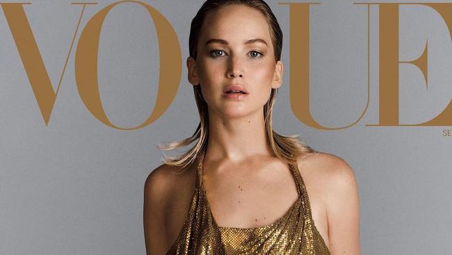 Jennifer Lawrence features on the September 2017 issue of Vogue. Picture: Vogue