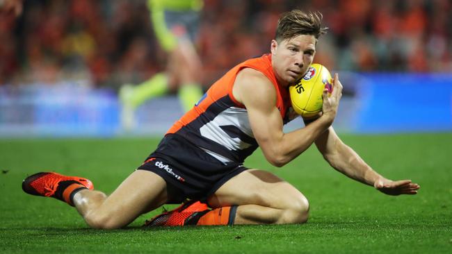 Giant Toby Greene holds the key to the contest for GWS. Picture: Phil Hillyard