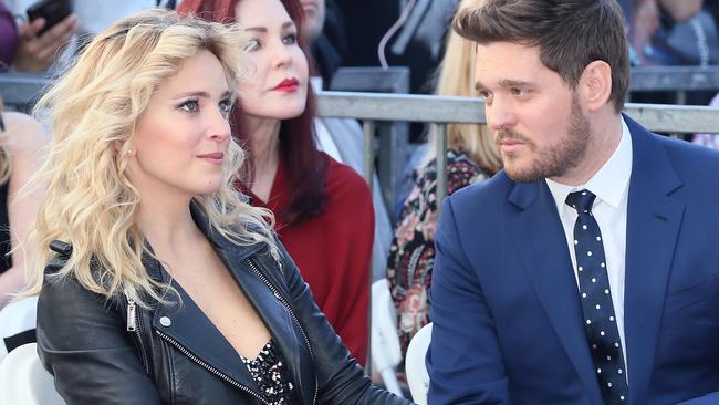 Michael Bublé and wife Luisana Lopilato attend the unveiling of his Star on the Hollywood Walk of Fame on November 16, 2018. Picture: David Livingston/Getty Images