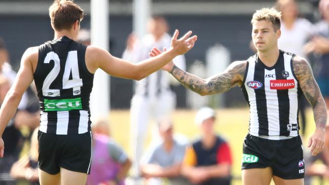 Jamie Elliott kicked two early goals for Collingwood. Picture: Getty Images 