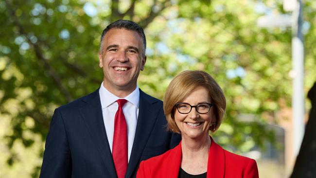 Peter Malinauskas and Commissioner Julia Gillard. Picture: Matt Loxton