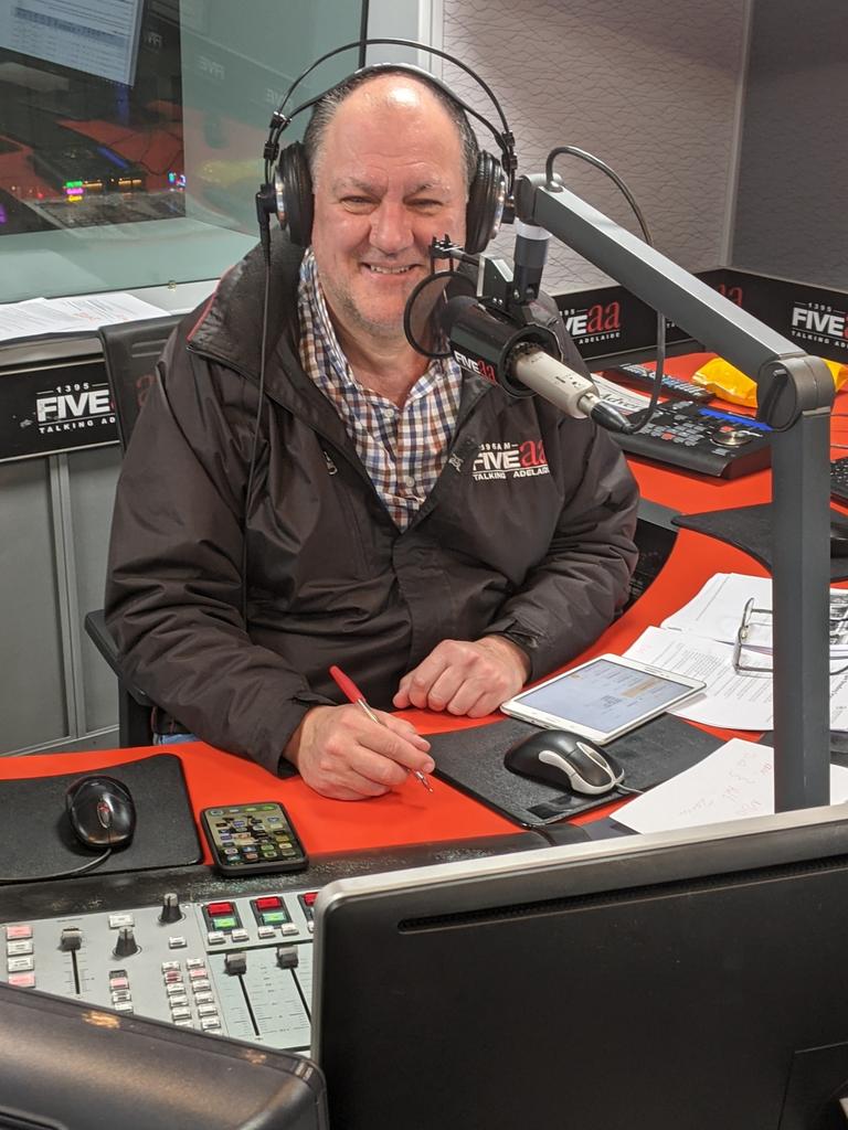 Matthew Pantelis in the FIVEaa studio. Picture: Supplied